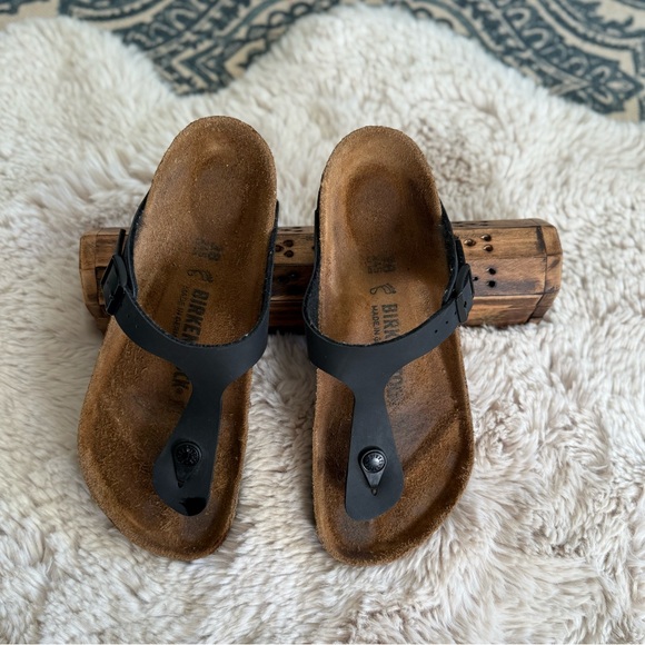 Birkenstock Black Matte  Gizeh Sandals EUR 38 US 7 - Picture 3 of 15